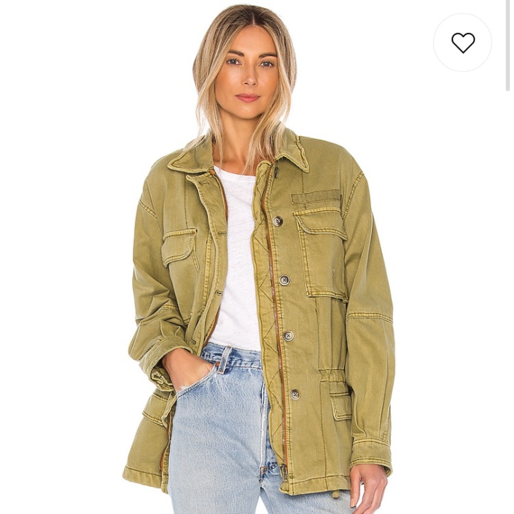 Free People Seize the Day Jacket in Olive NWOT